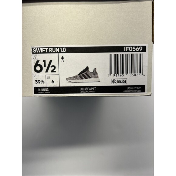 adidas Swift Run 1.0 Black White Men Size 6.5 1F0569 New in Box main image 7